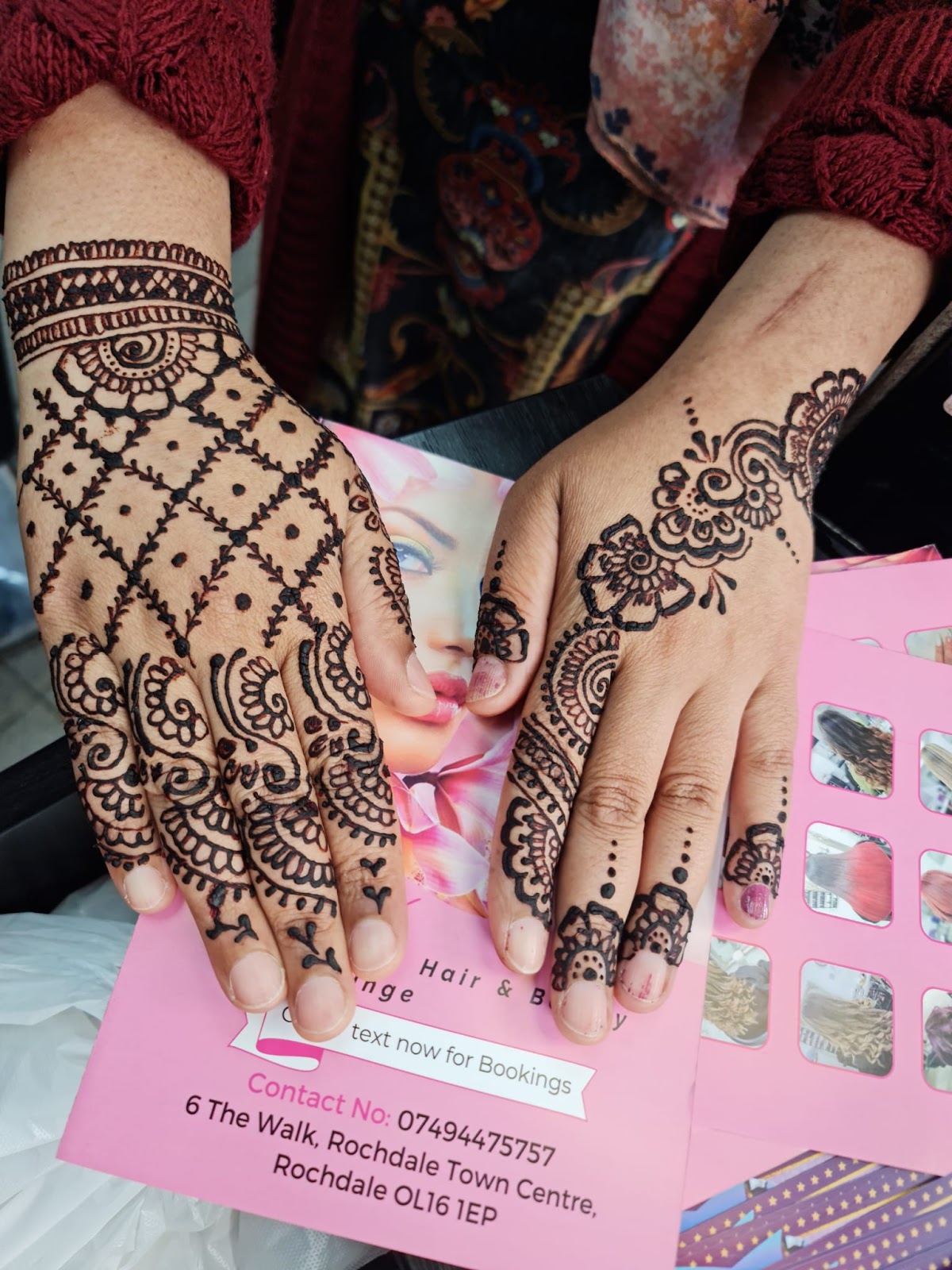 Inside Khadija's salon in Rochdale